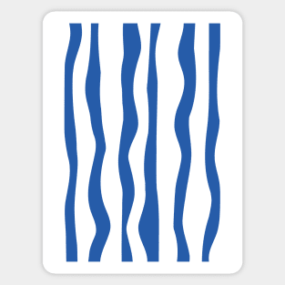 Abstract Vertical Lines - Blue Sticker